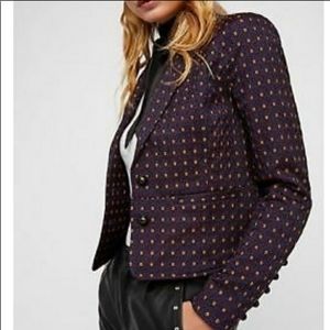 Free People Shrunken Jacquard Blazer NWOT